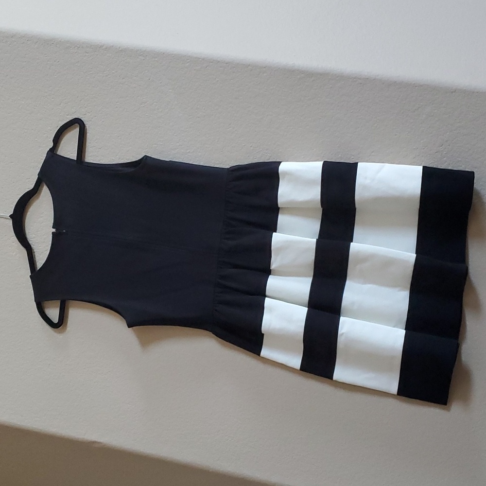 Bar III Black with White Stripe Cocktail Dress - Picture 5 of 5